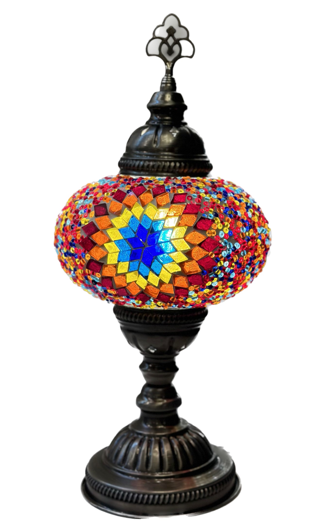 Mosaic Table Lamp - Rainbow Sunburst – Lolo Rugs and Gifts