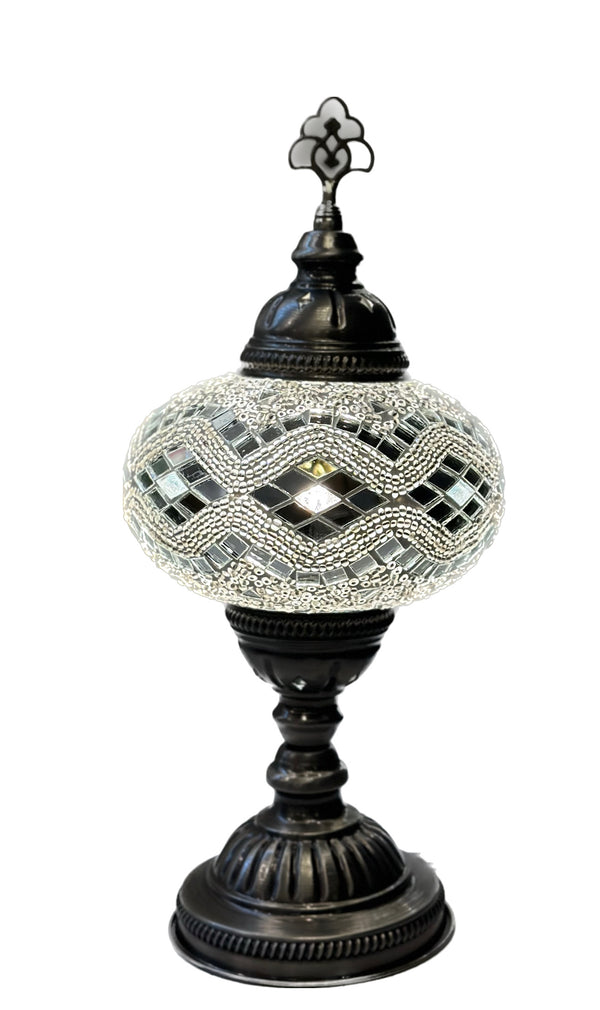 Mosaic Table Lamp - White Whisper