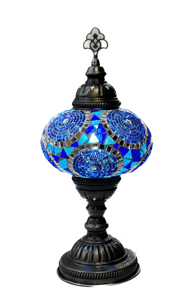 Mosaic Table Lamp - Indigo Sphere