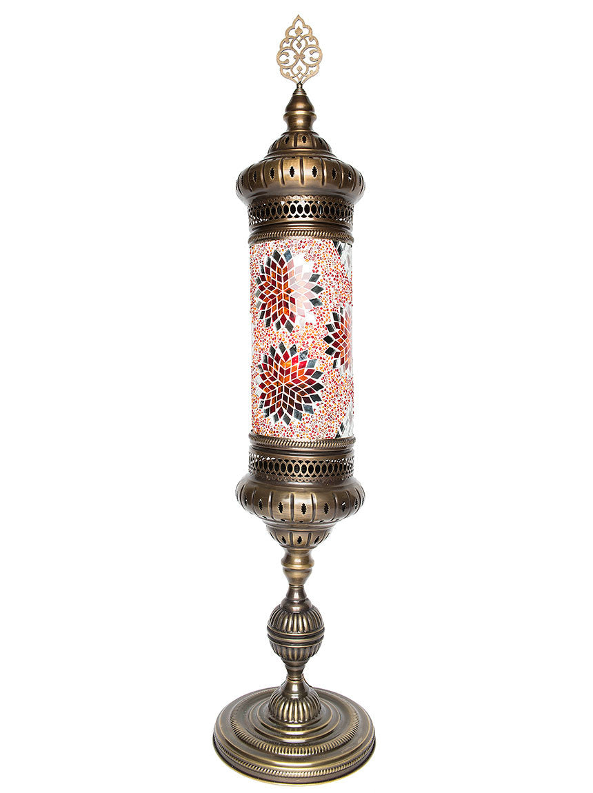 Cylinder Mosaic Turkish Floor Lamp Long Standing Lights