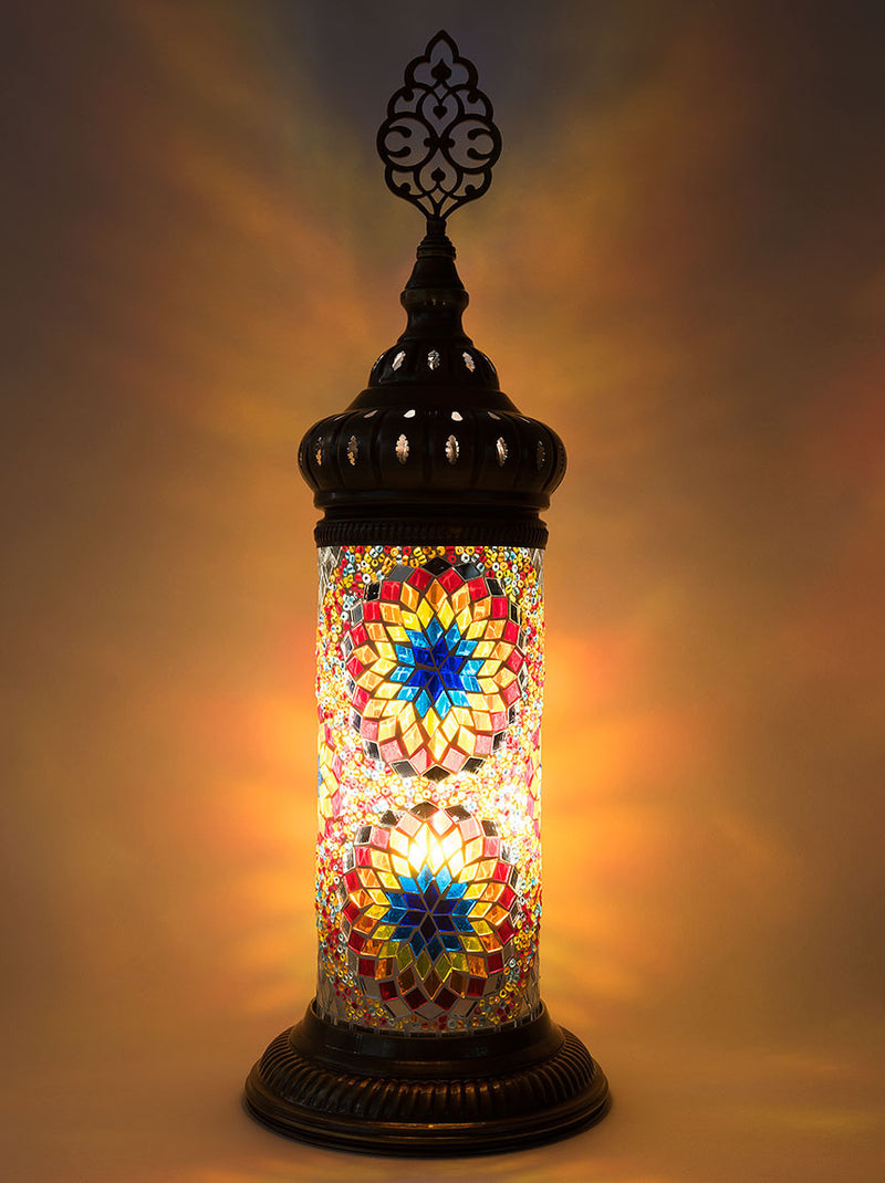 Mosaic Cylinder Table Lamp Multi-Colored