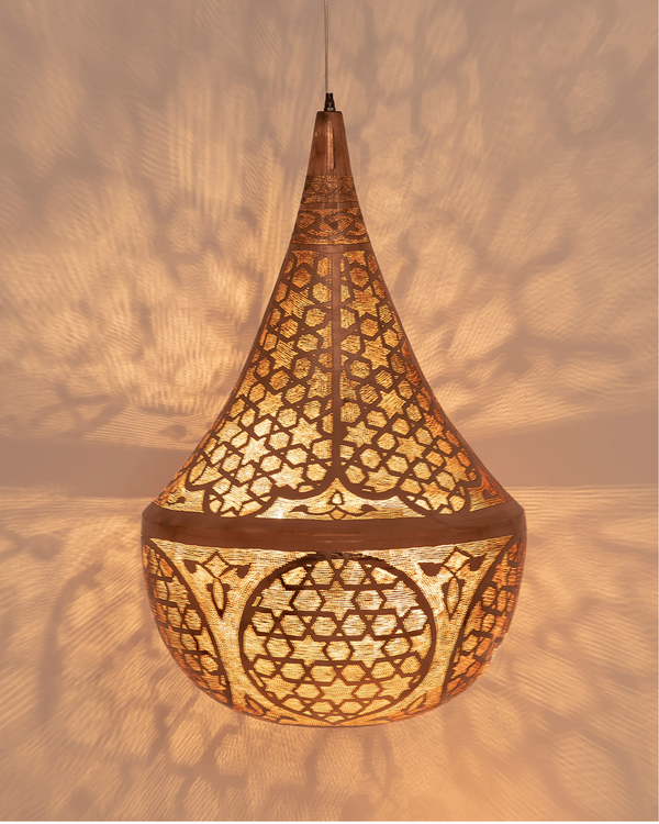 Cone-Shaped Metal Hanging Lamp (various sizes) - ROSE GOLD 5