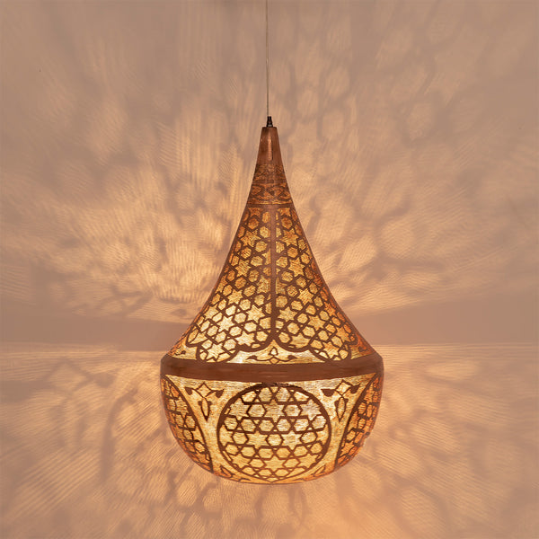 Cone-Shaped Metal Hanging Lamp (various sizes) - ROSE GOLD 5
