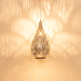Small Metal Hanging Lamps, (7 styles) Silver Pear