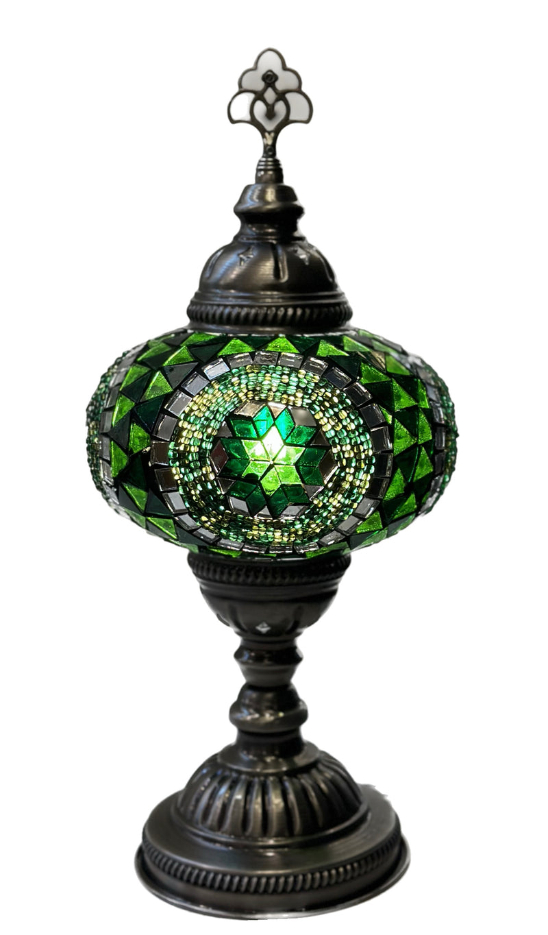 Mosaic Table Lamp - Olive Oasis