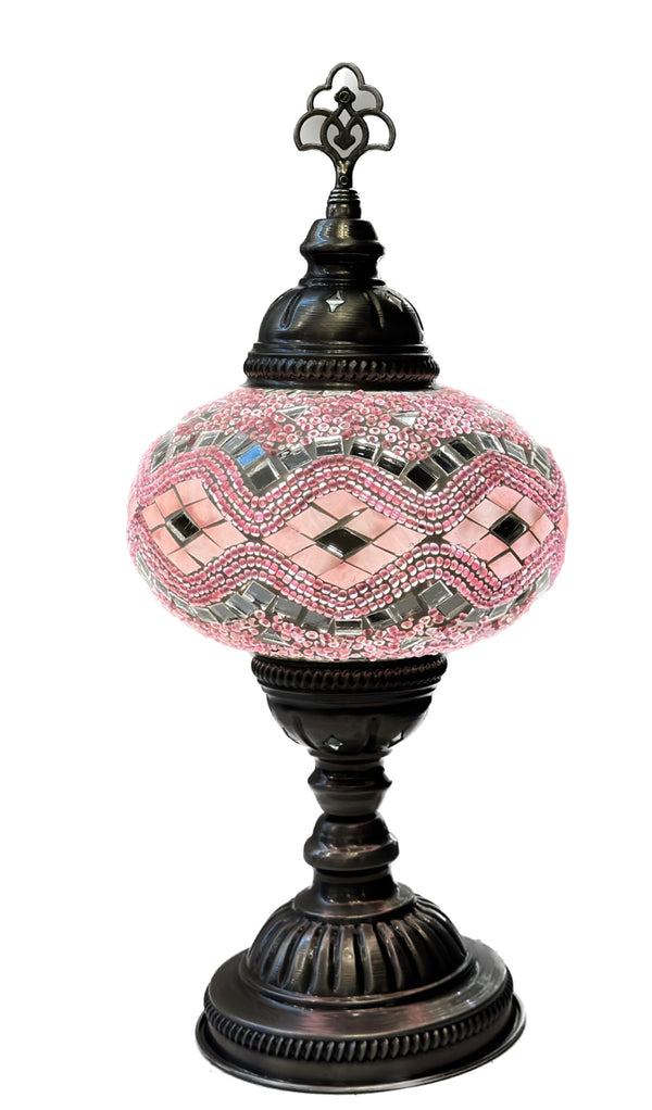 Mosaic Table Lamp - Rosewater Tint