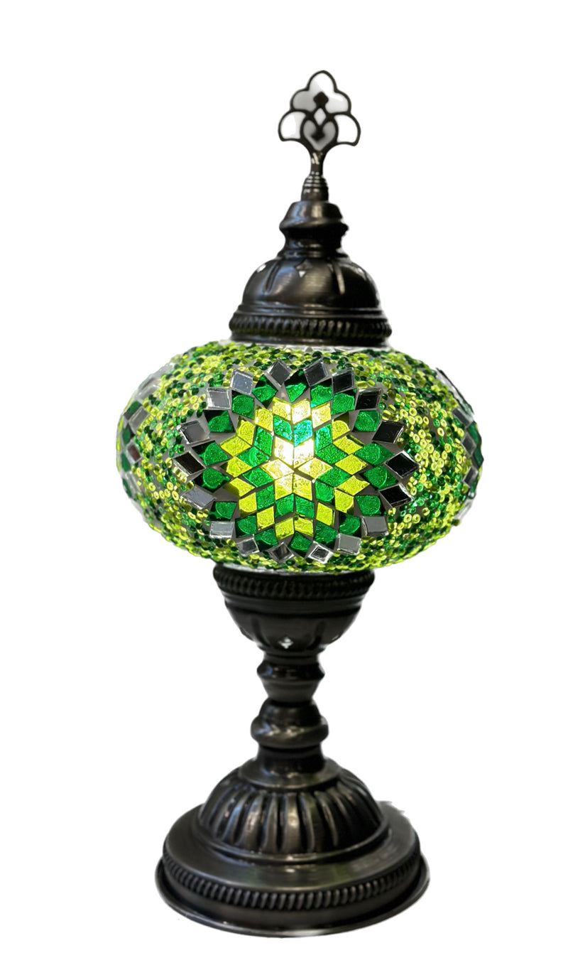 Mosaic Table Lamp - Jade Jungle