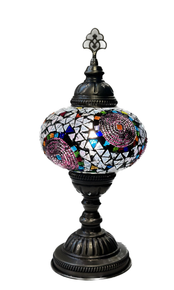 Mosaic Table Lamp - Candy Swirl