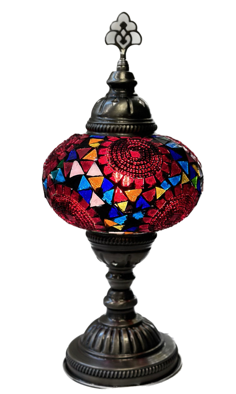 Mosaic Table Lamp - Red Velvet