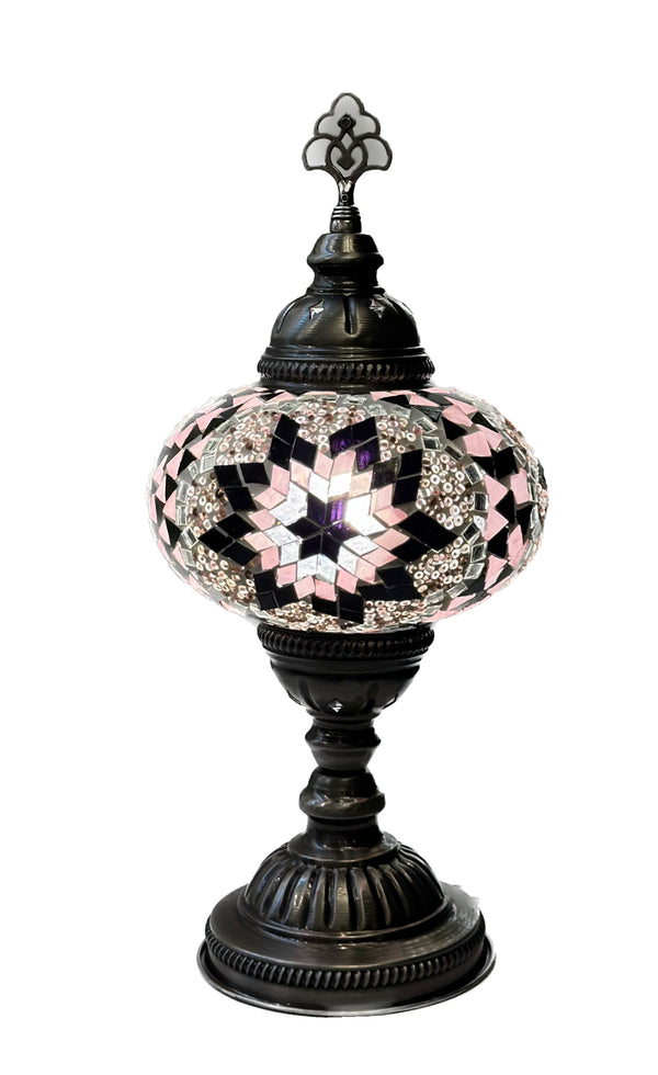 Mosaic Table Lamp - Soft Blush
