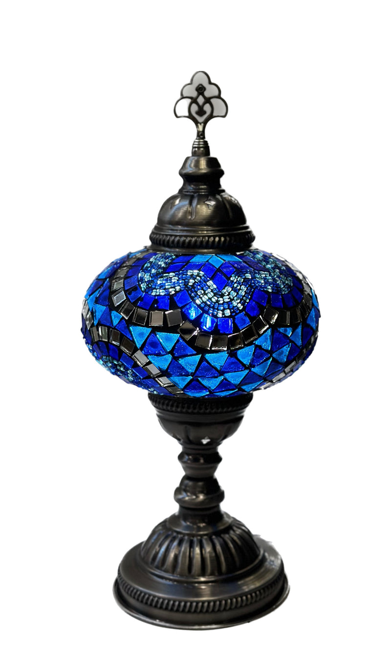 Mosaic Table Lamp - Blue Wave