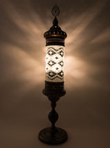 Mosaic Pedestal Floor Lamp, White