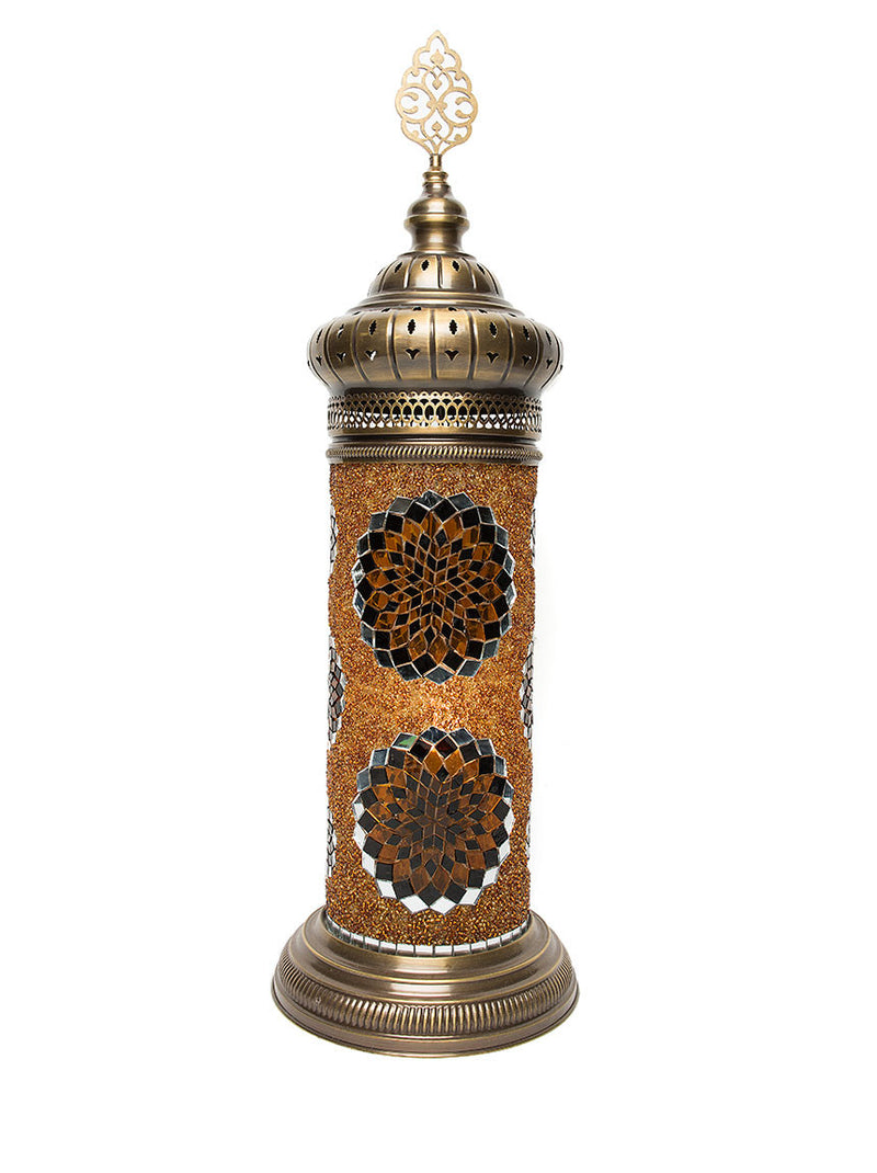 Mosaic Cylinder Lamp, Gold