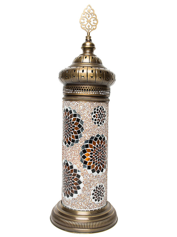 Mosaic Cylinder Lamp, Gold