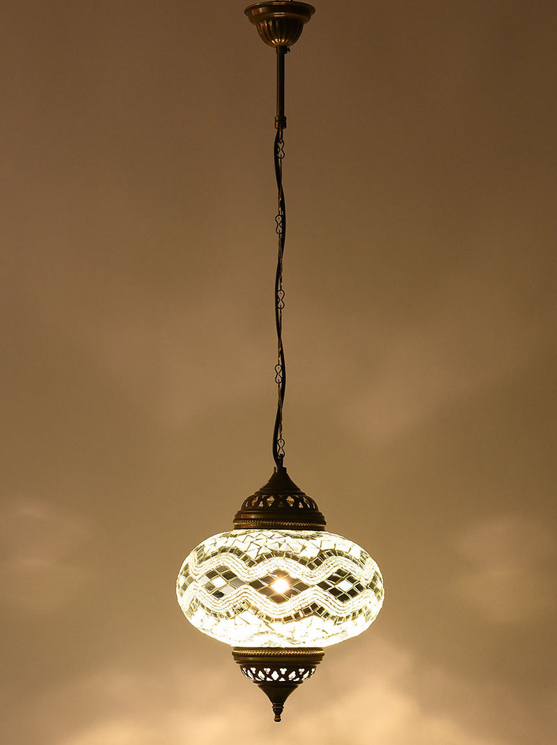 Mosaic Hanging Pedant Lamp -  White