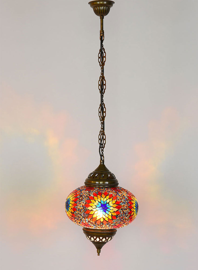 Mosaic Pedant Hanging Lamp -  Dark Red