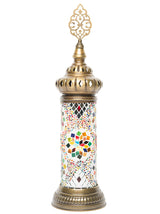 Mosaic Cylinder Table Lamp, Multi-Colored