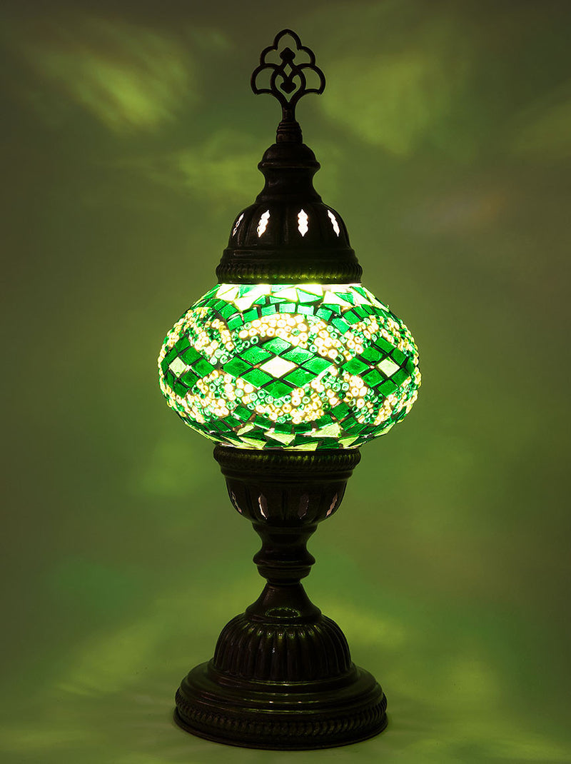 Mosaic Table Lamp, Small Green