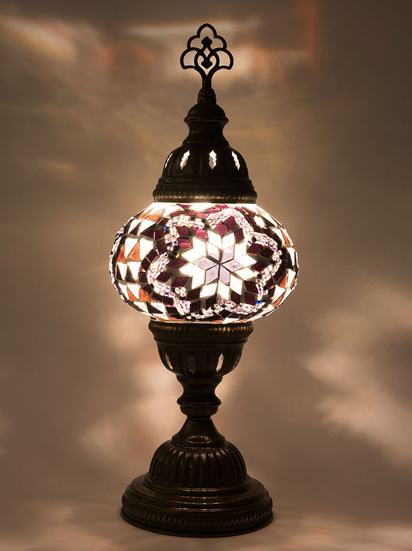 Mosaic Table Lamp, Small Purple
