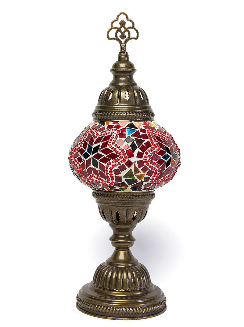Mosaic Table Lamp, Small Red
