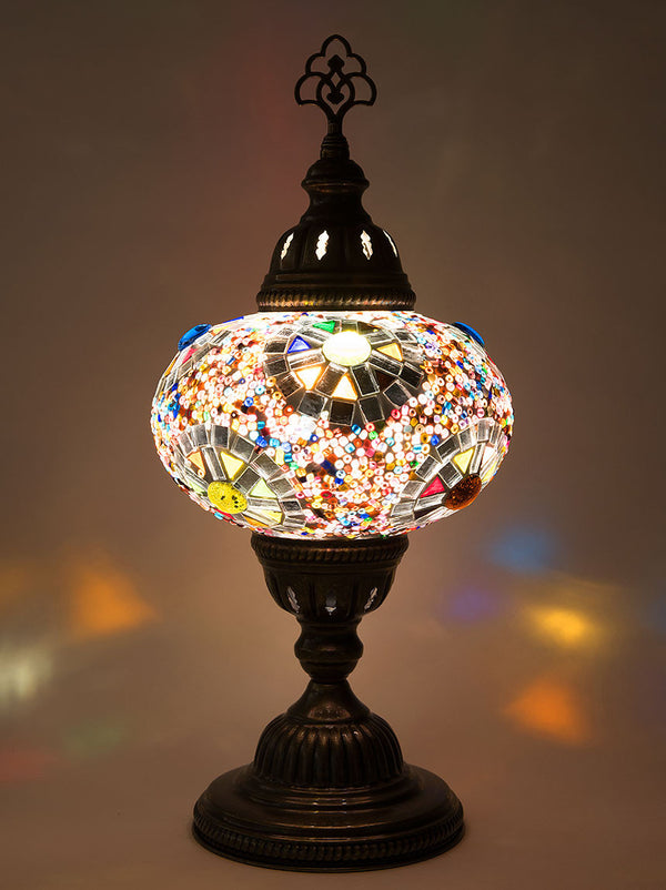 Mosaic Table Lamp, Multi-Colored