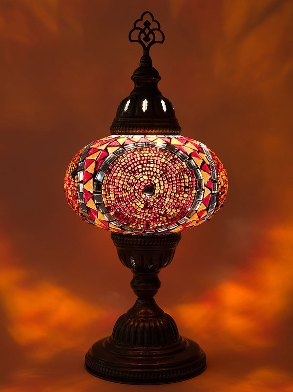 Mosaic Table Lamp, Large Red
