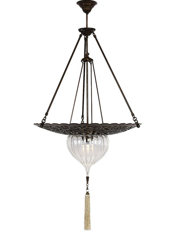 Clear Glass with Decorative Base & Tassel