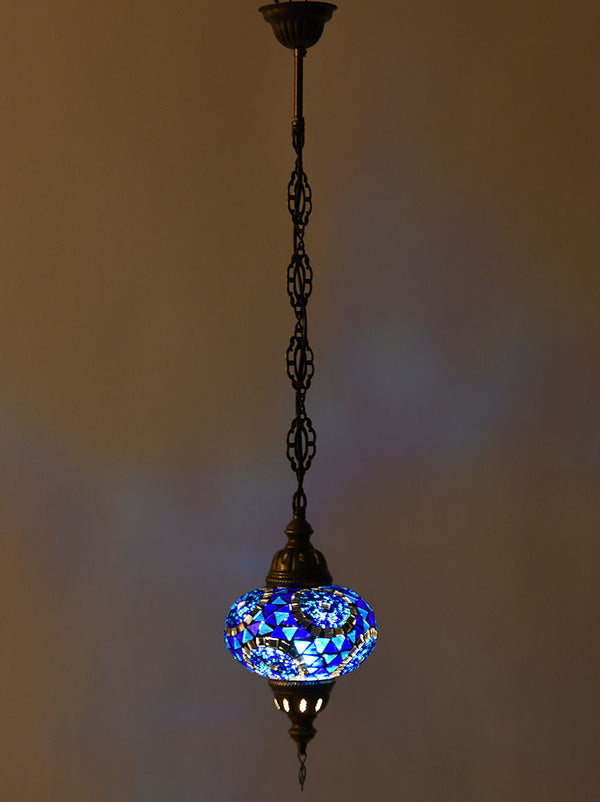 Mosaic Pedant Hanging Lamp -  Dark Blue