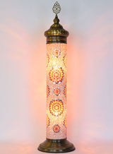 Mosaic Cylinder Floor Lamp - Red/Yellow