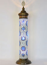 Mosaic Cylinder Floor Lamp - Blue