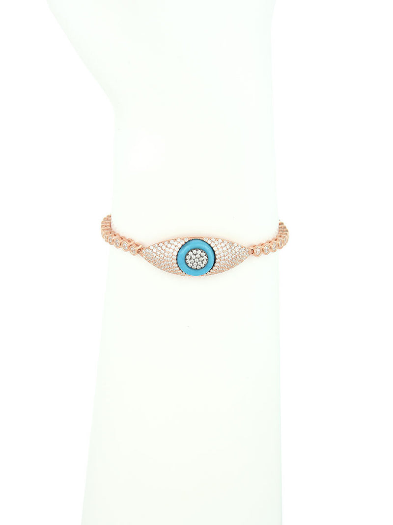 Adjustable Bracelet, Large Evil Eye Charm