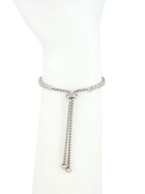 Fatima Hand Charm Sterling Silver Adjustable Bracelet - Silver
