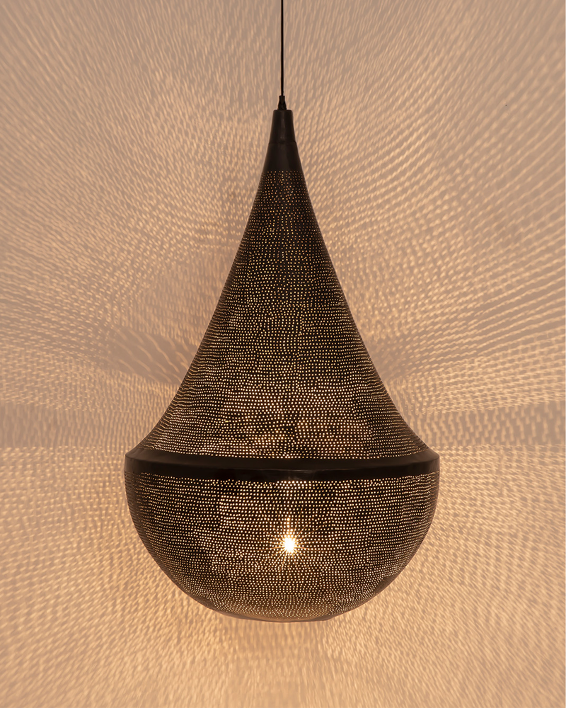 Cone-Shaped Metal Hanging Lamps - BLACK 1