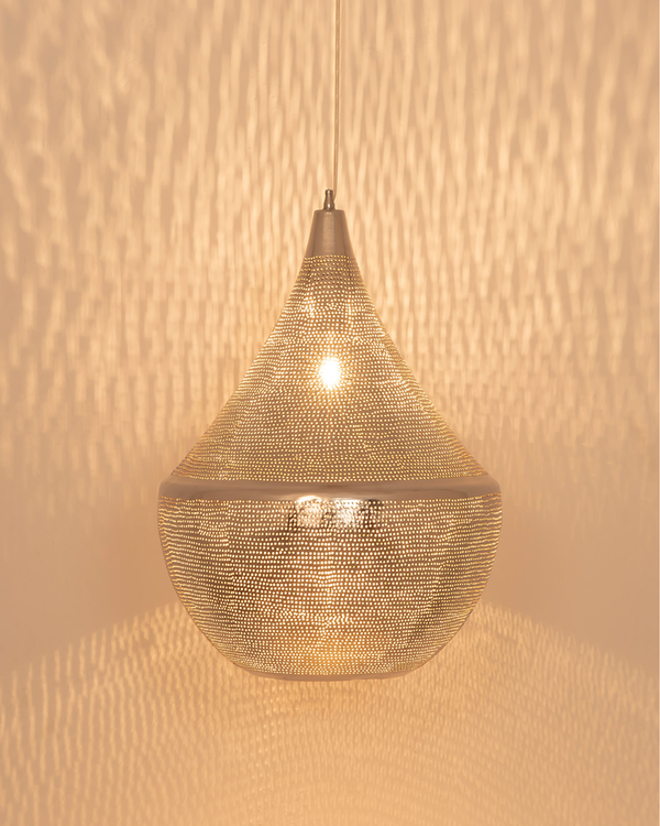 Cone-Shaped Metal Hanging Lamp (various sizes) - ROSE GOLD 1