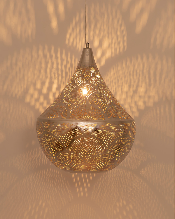 Cone-Shaped Metal Hanging Lamp (various sizes) - ROSE GOLD 2