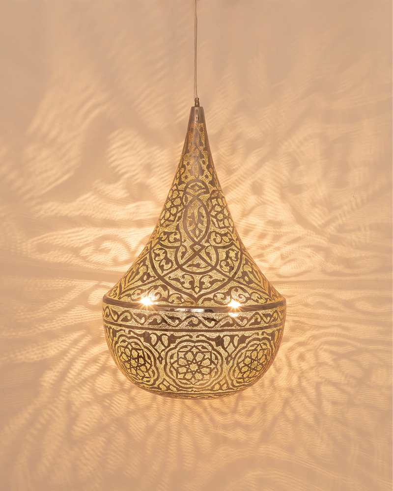 Cone-Shaped Metal Hanging Lamp (various sizes) - ROSE GOLD 4
