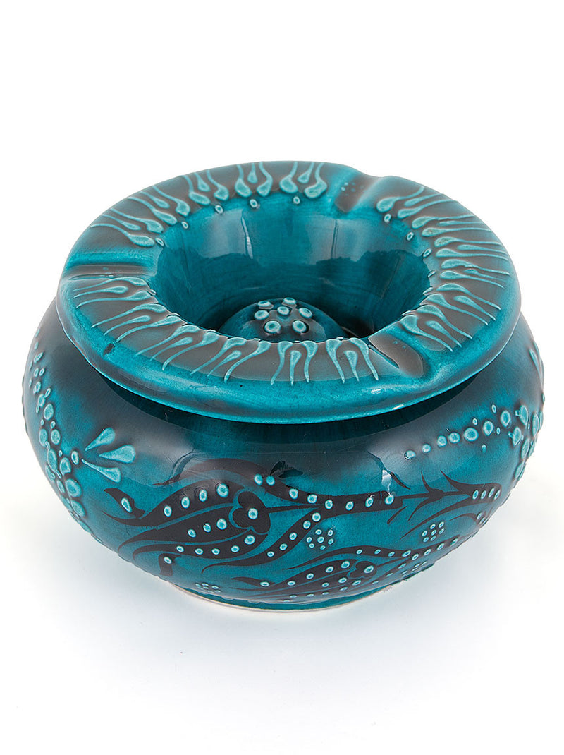 Handmade Ceramic Ashtray - Hand Painted Turkish Pottery