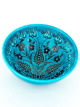 Hand Painted Bowl 5" Teal