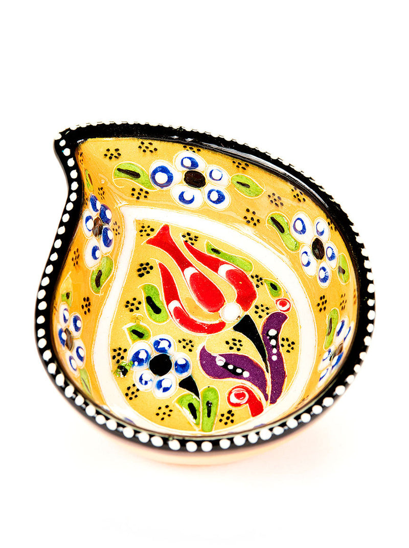 Hand Painted Bowl 4" Yellow