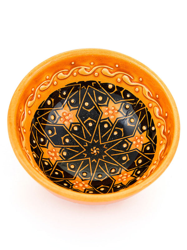 Hand Painted Bowl 3" Gold