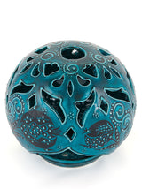 Hand Painted Candleholder - Teal
