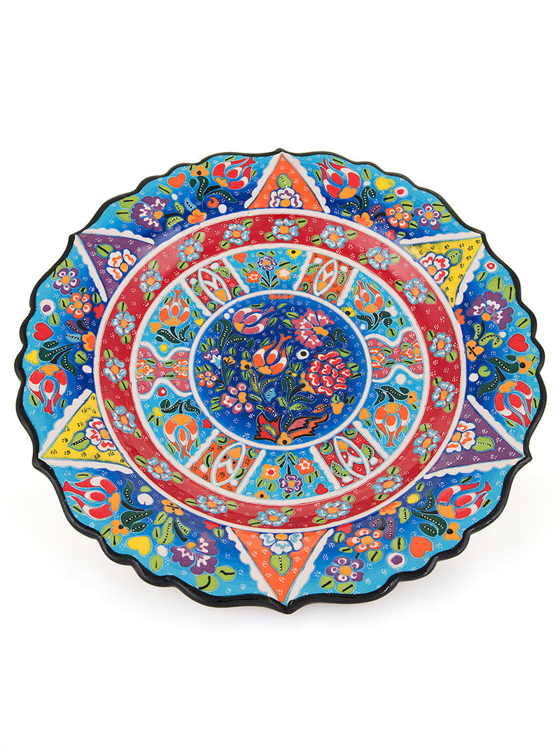 Decorative Plate 12" Blue/Red