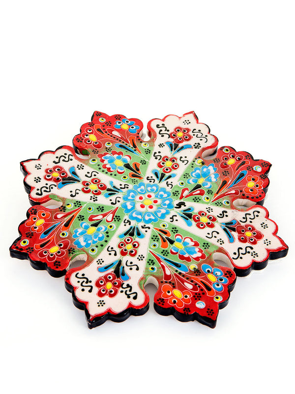 Hand Painted Trivet - Red