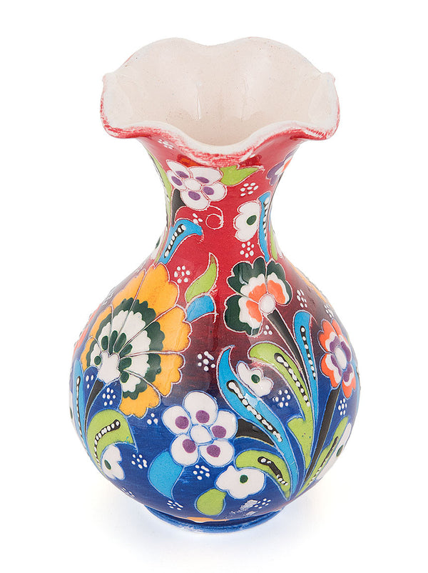 Decorative Vase, Blue/Red
