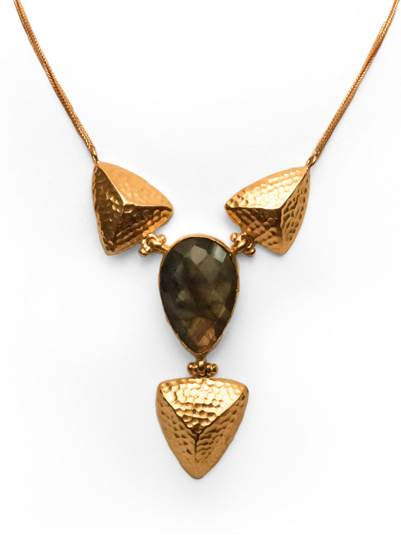 Bronze Necklace - 21ct gold plated