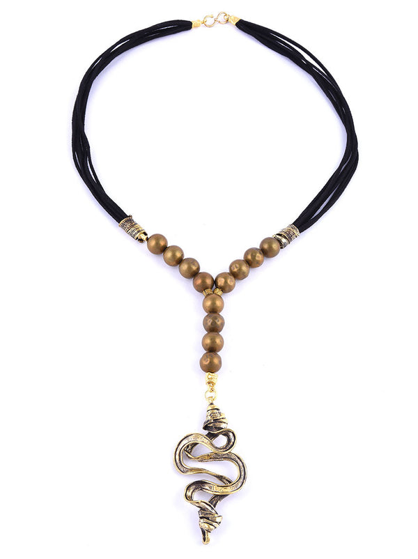 Necklace with Gold Metal Charm
