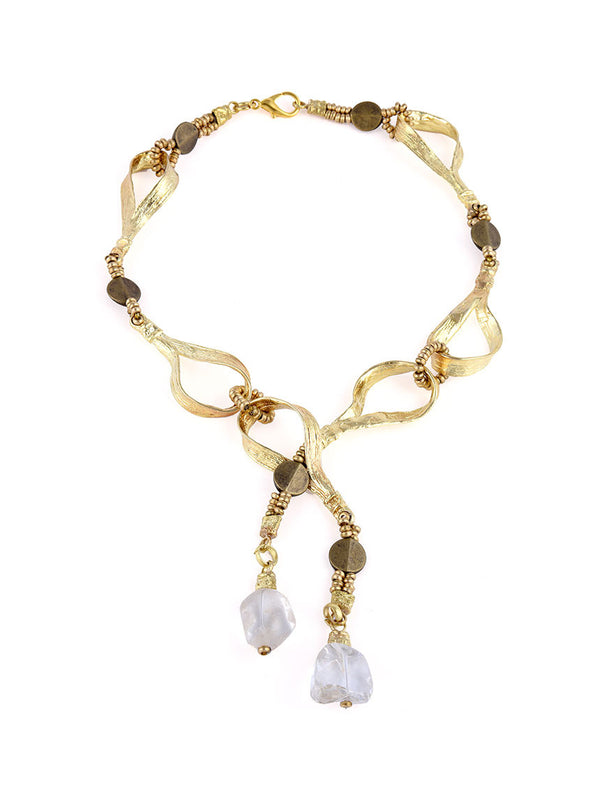 Gold Metal Wrap Necklace