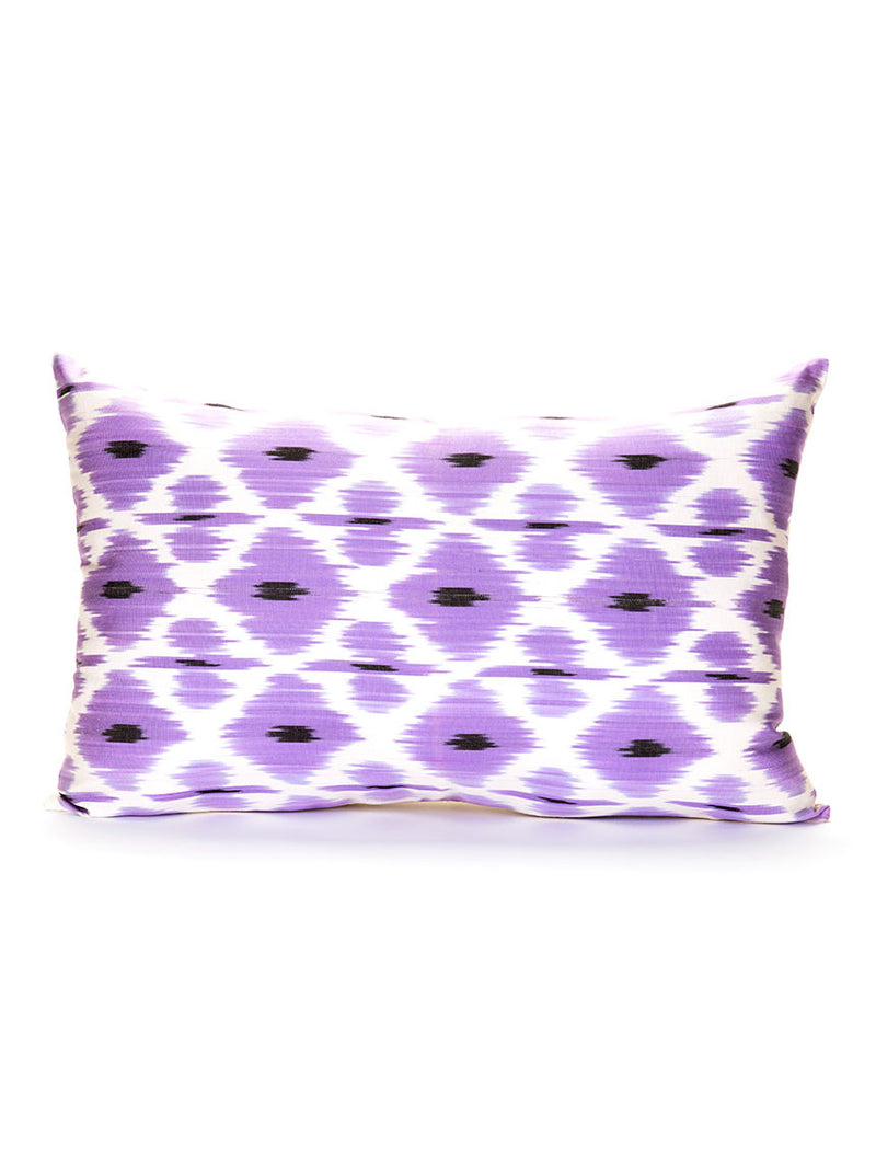 Silk Pillow Case, Purple and White