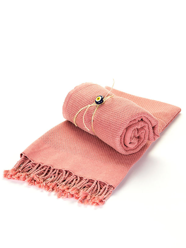 Turkish Bath Towel -  Pink