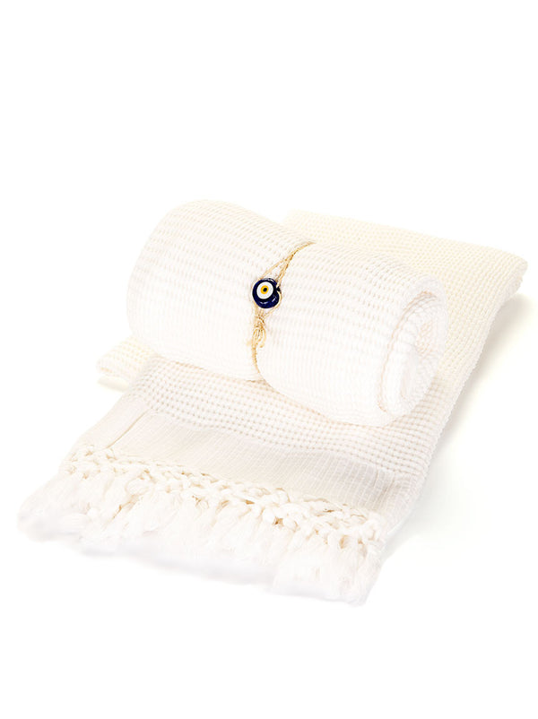 Turkish Bath Towel -  White